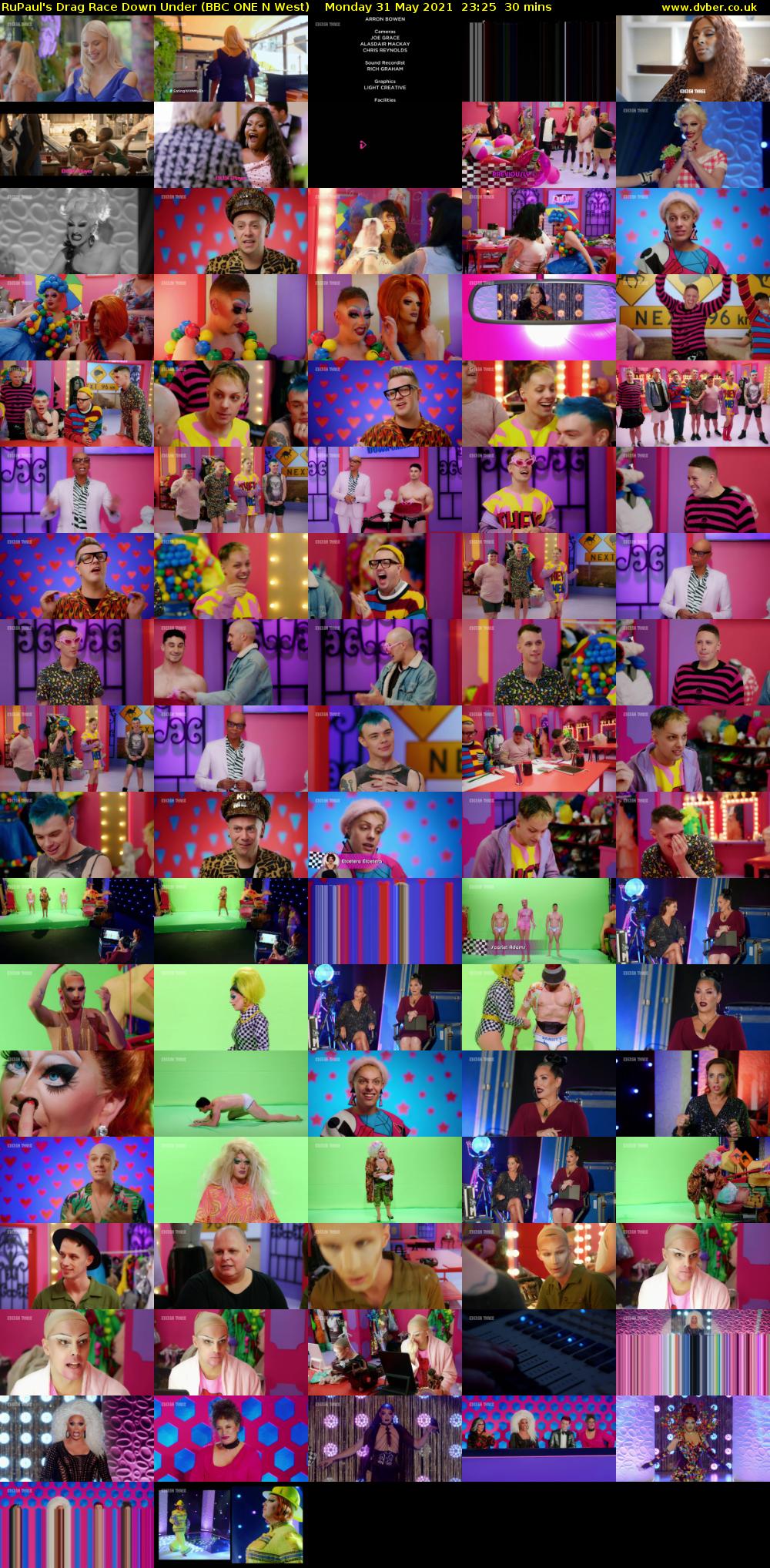 RuPaul's Drag Race Down Under (BBC ONE N West) Monday 31 May 2021 23:25 - 23:55