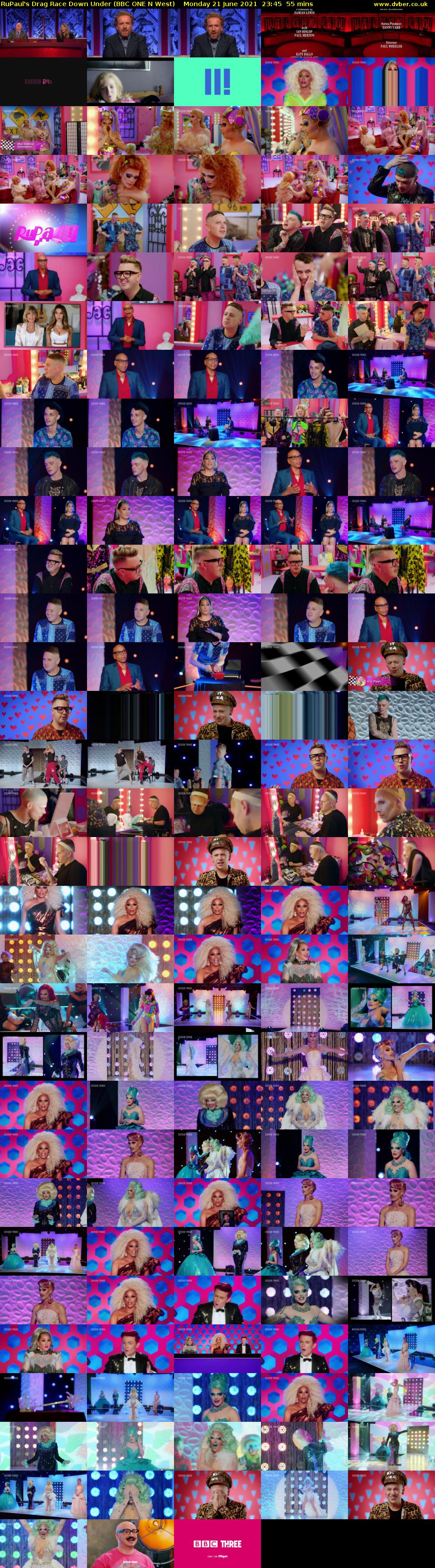 RuPaul's Drag Race Down Under (BBC ONE N West) Monday 21 June 2021 23:45 - 00:40