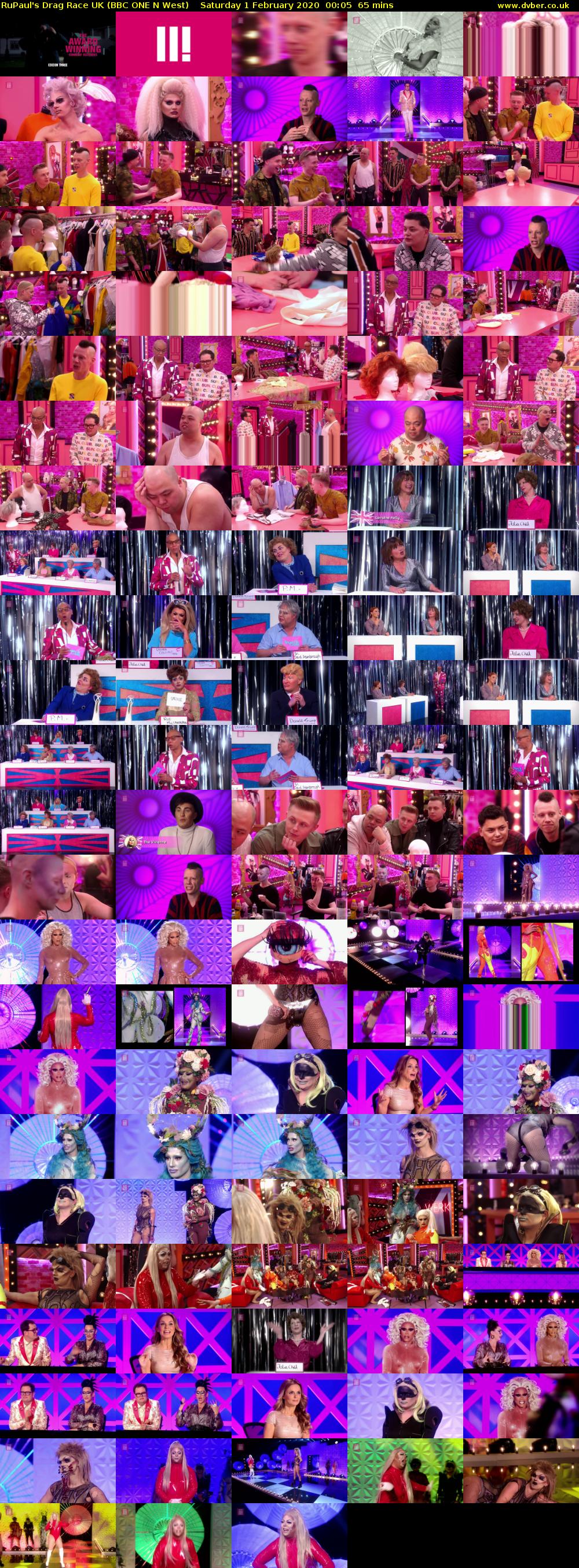 RuPaul's Drag Race UK (BBC ONE N West) Saturday 1 February 2020 00:05 - 01:10