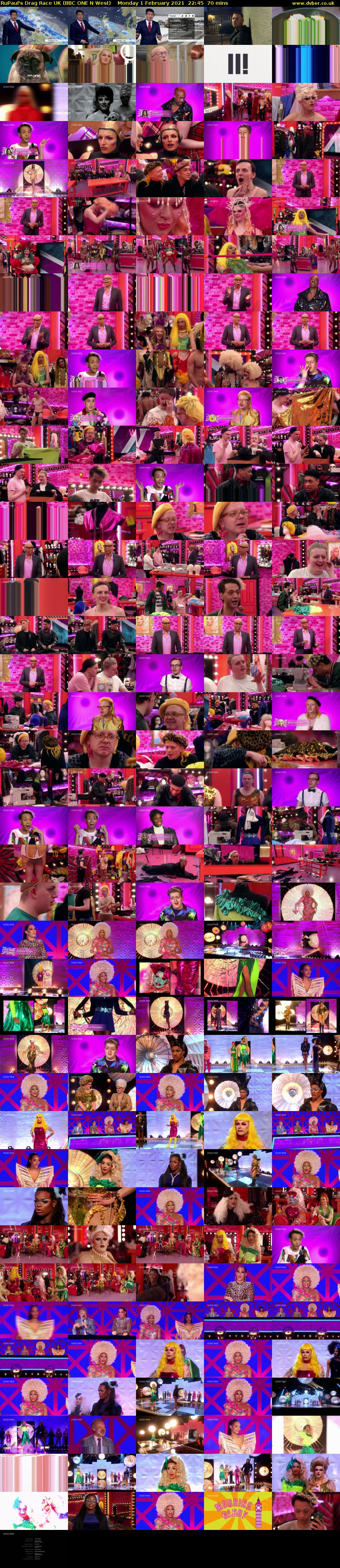 RuPaul's Drag Race UK (BBC ONE N West) Monday 1 February 2021 22:45 - 23:55