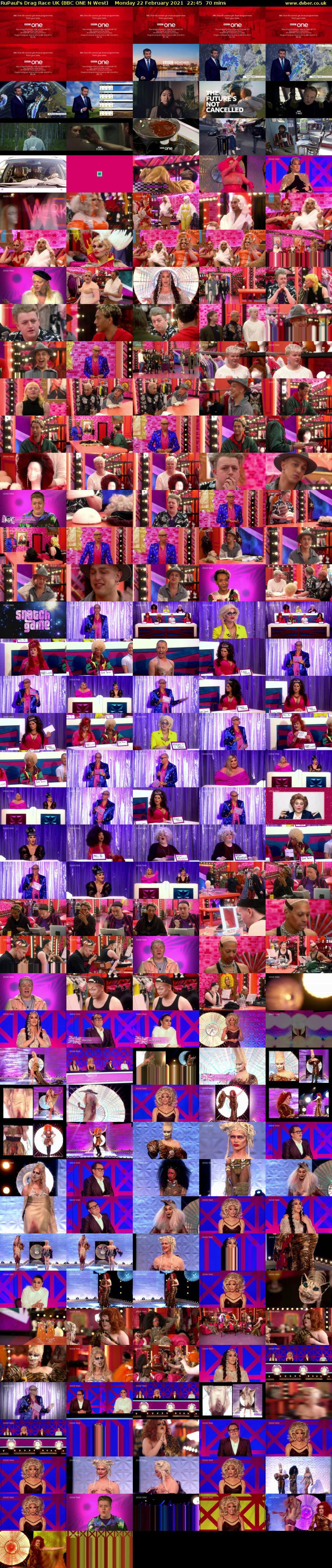 RuPaul's Drag Race UK (BBC ONE N West) Monday 22 February 2021 22:45 - 23:55