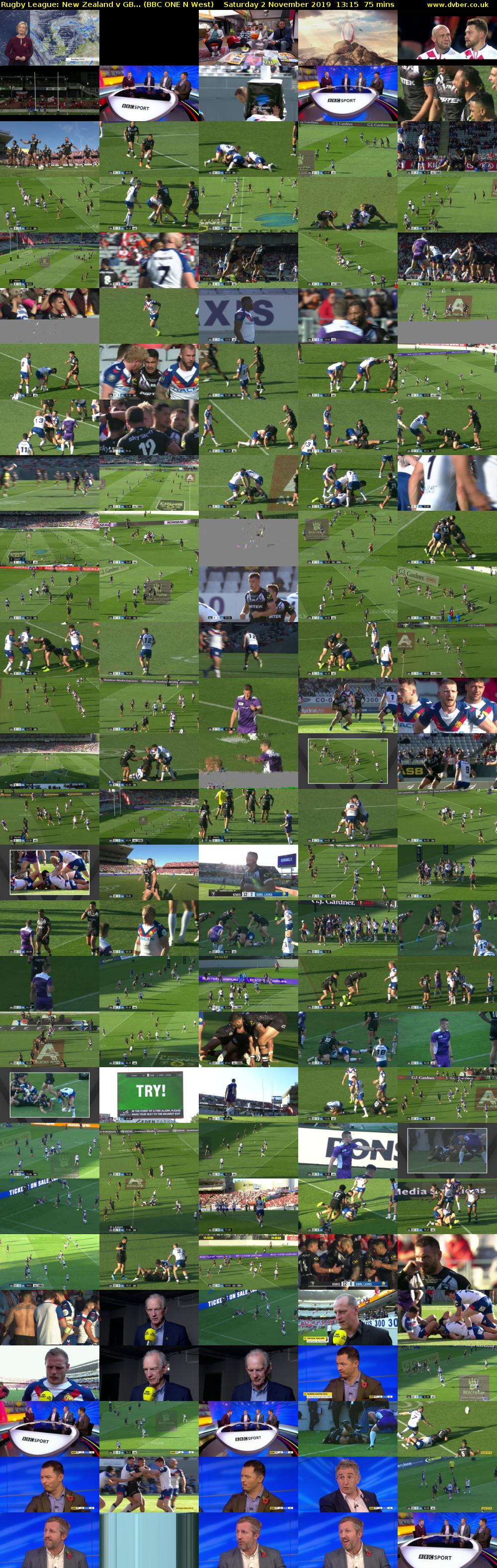 Rugby League: New Zealand v GB... (BBC ONE N West) Saturday 2 November 2019 13:15 - 14:30