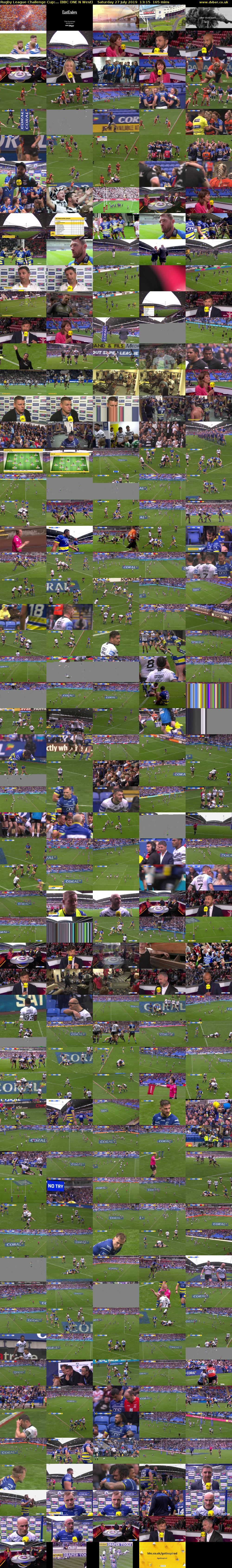 Rugby League Challenge Cup:... (BBC ONE N West) Saturday 27 July 2019 13:15 - 16:00
