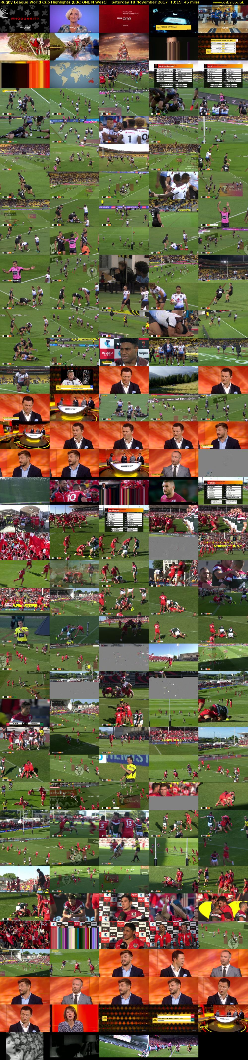 Rugby League World Cup Highlights (BBC ONE N West) Saturday 18 November 2017 13:15 - 14:00