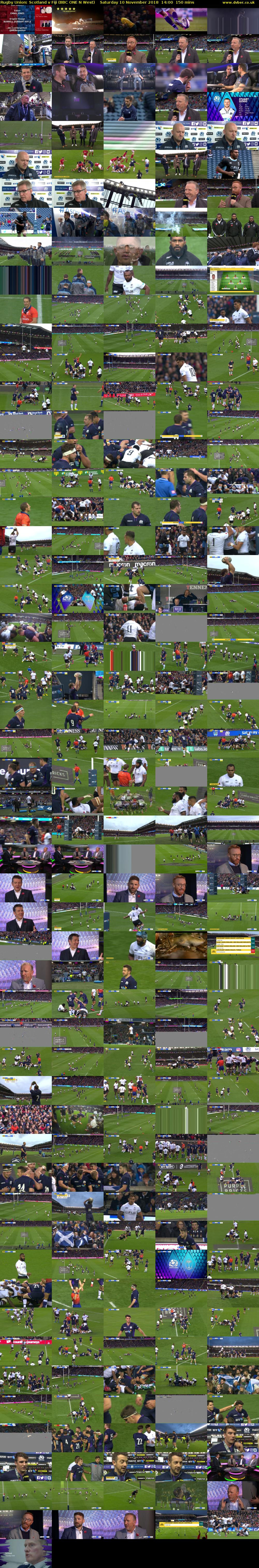 Rugby Union: Scotland v Fiji (BBC ONE N West) Saturday 10 November 2018 14:00 - 16:30