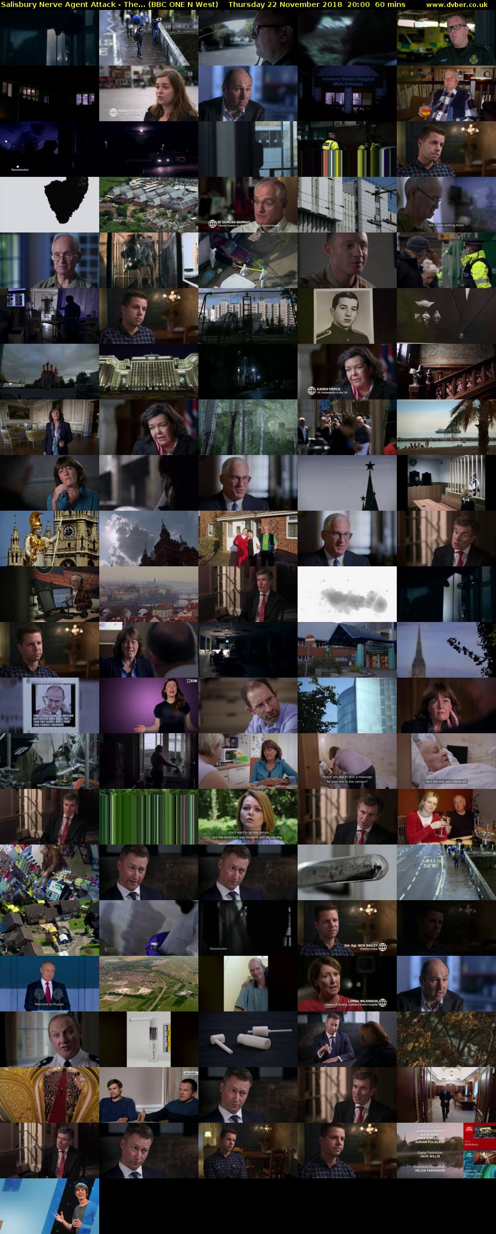 Salisbury Nerve Agent Attack - The... (BBC ONE N West) Thursday 22 November 2018 20:00 - 21:00