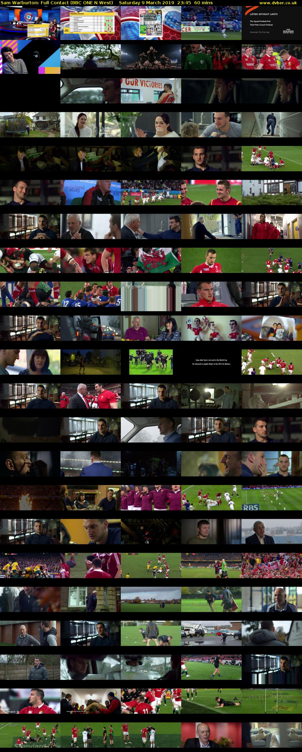 Sam Warburton: Full Contact (BBC ONE N West) Saturday 9 March 2019 23:45 - 00:45