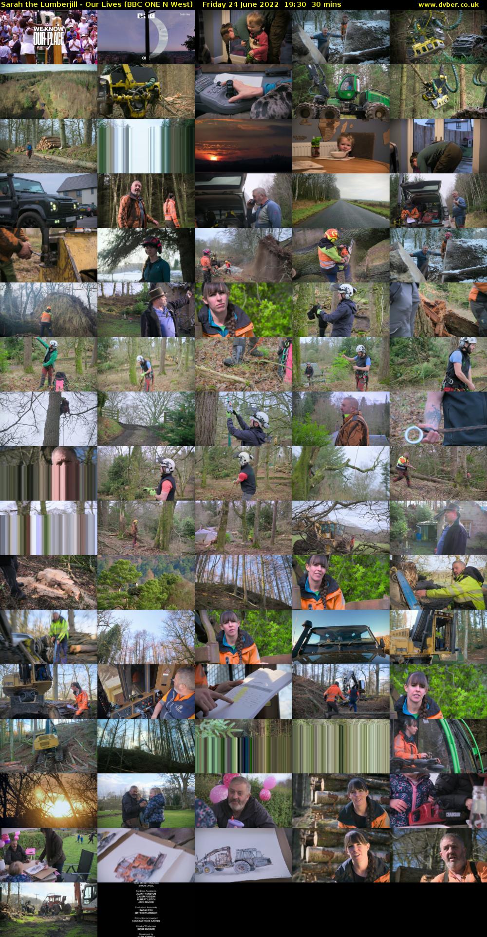 Sarah the Lumberjill - Our Lives (BBC ONE N West) Friday 24 June 2022 19:30 - 20:00