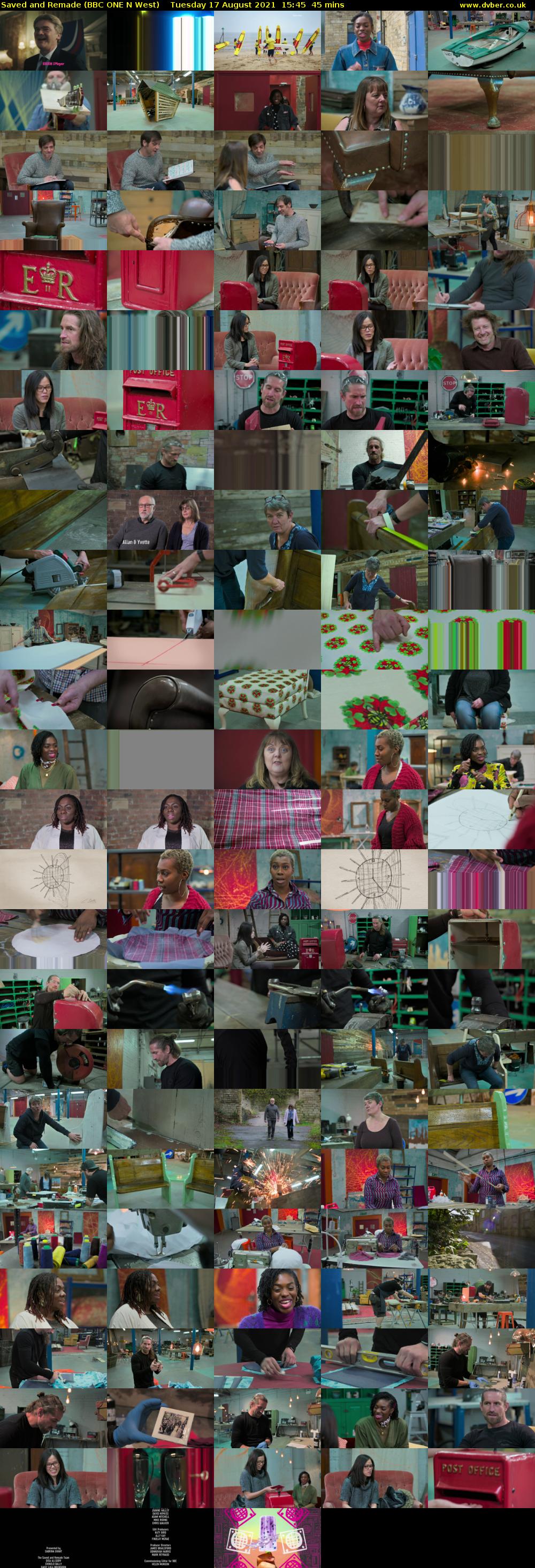 Saved and Remade (BBC ONE N West) Tuesday 17 August 2021 15:45 - 16:30