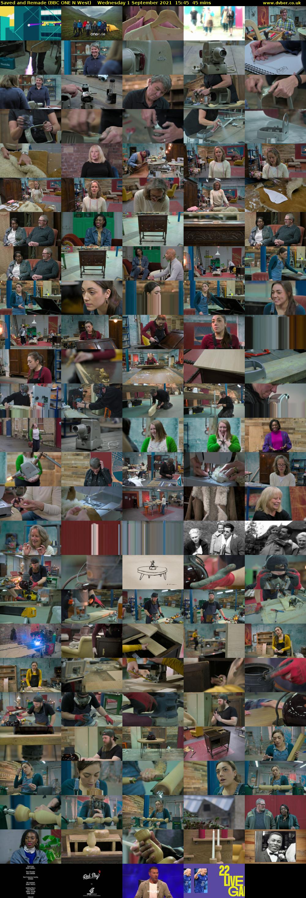 Saved and Remade (BBC ONE N West) Wednesday 1 September 2021 15:45 - 16:30