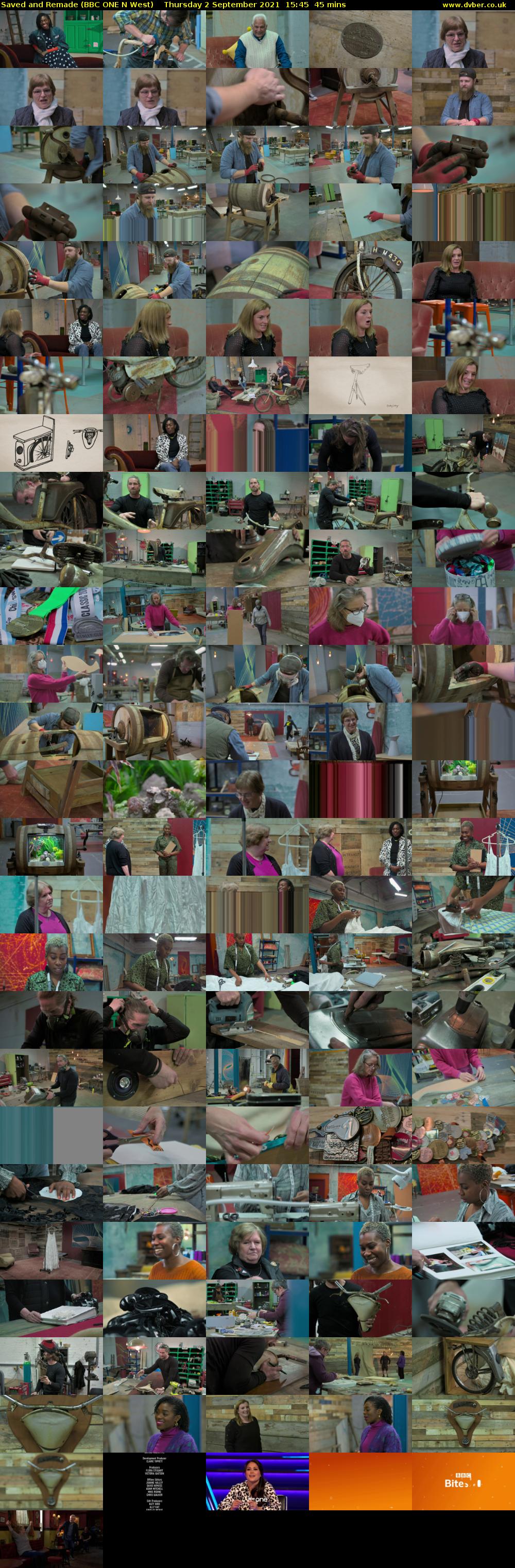 Saved and Remade (BBC ONE N West) Thursday 2 September 2021 15:45 - 16:30