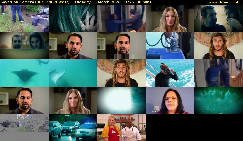 Saved on Camera (BBC ONE N West) Tuesday 10 March 2020 11:45 - 12:15