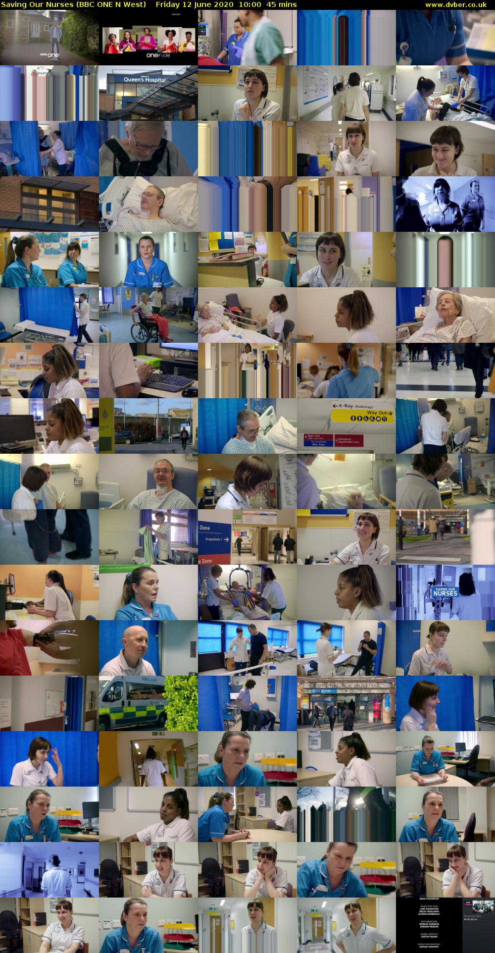 Saving Our Nurses (BBC ONE N West) Friday 12 June 2020 10:00 - 10:45
