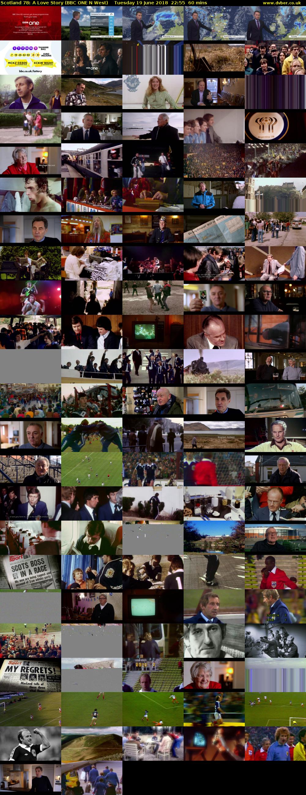 Scotland 78: A Love Story (BBC ONE N West) Tuesday 19 June 2018 22:55 - 23:55