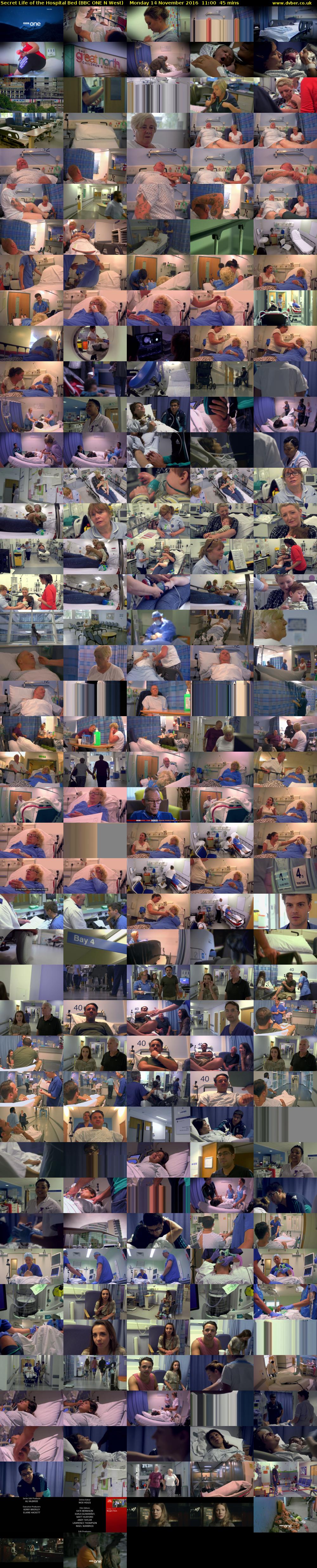 Secret Life of the Hospital Bed (BBC ONE N West) Monday 14 November 2016 11:00 - 11:45