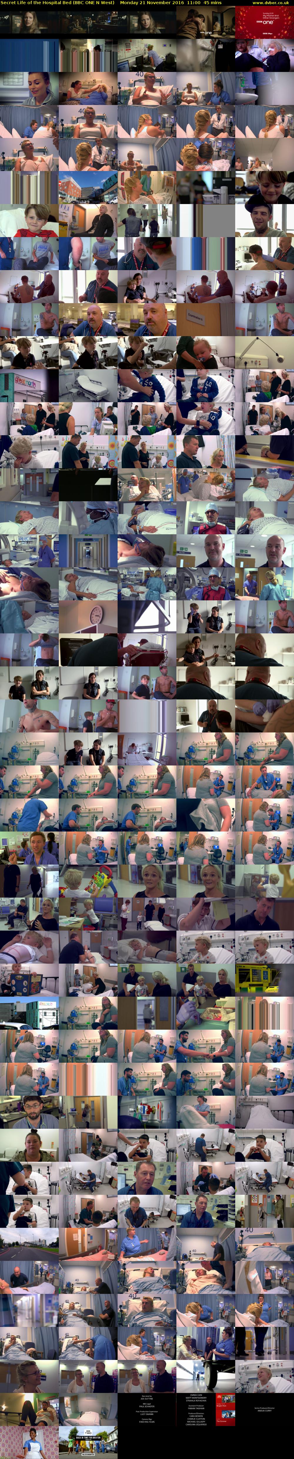 Secret Life of the Hospital Bed (BBC ONE N West) Monday 21 November 2016 11:00 - 11:45