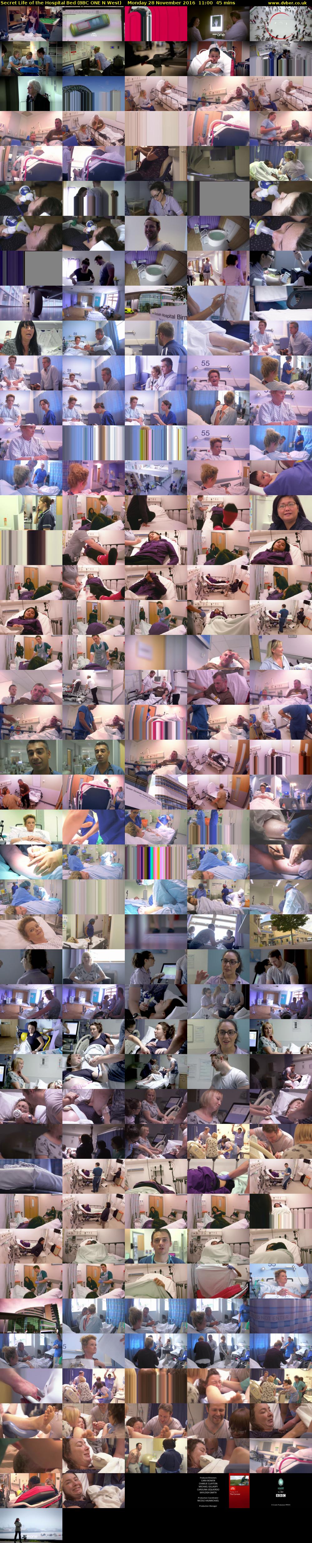 Secret Life of the Hospital Bed (BBC ONE N West) Monday 28 November 2016 11:00 - 11:45