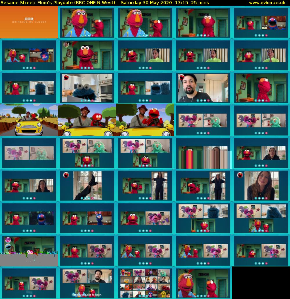 Sesame Street: Elmo's Playdate (BBC ONE N West) Saturday 30 May 2020 13:15 - 13:40