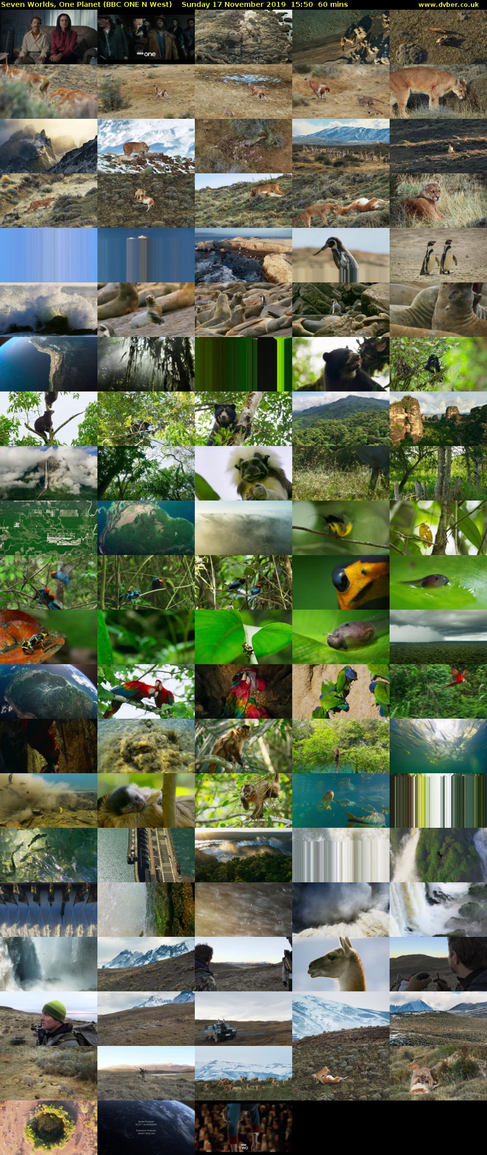 Seven Worlds, One Planet (BBC ONE N West) Sunday 17 November 2019 15:50 - 16:50