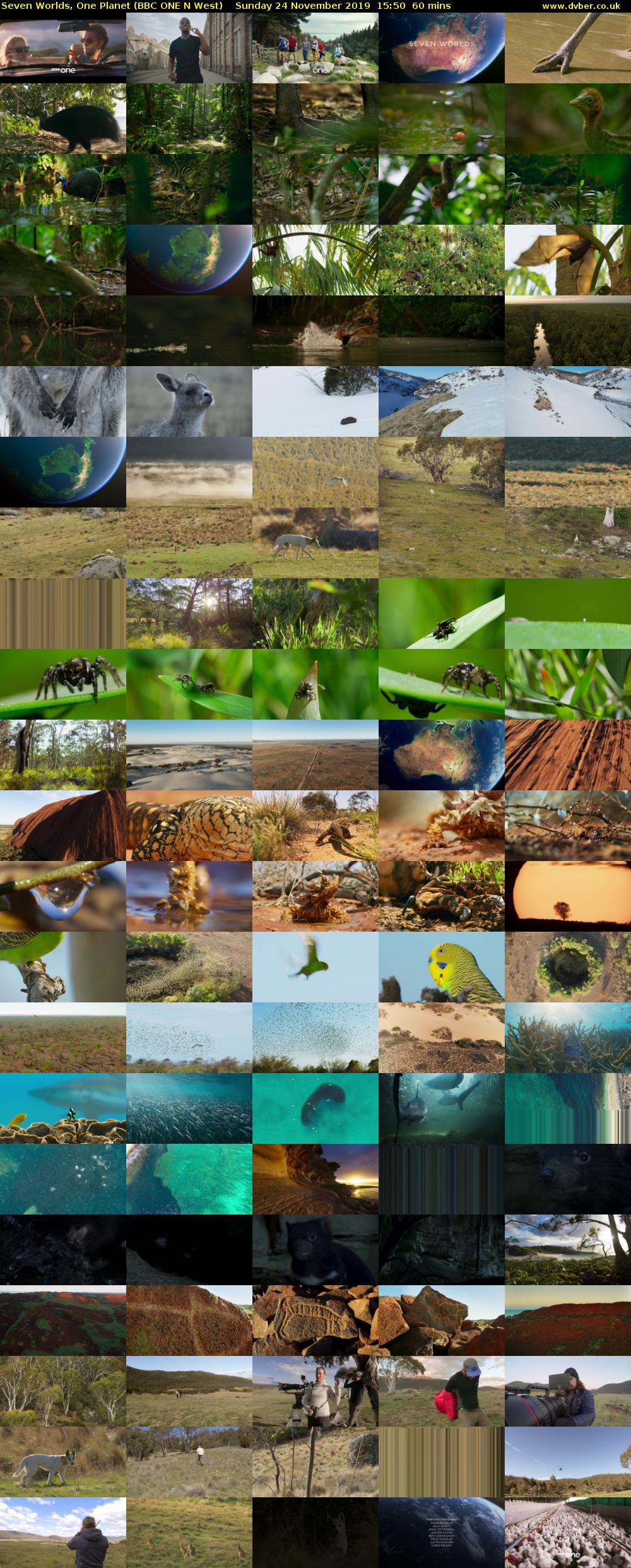 Seven Worlds, One Planet (BBC ONE N West) Sunday 24 November 2019 15:50 - 16:50