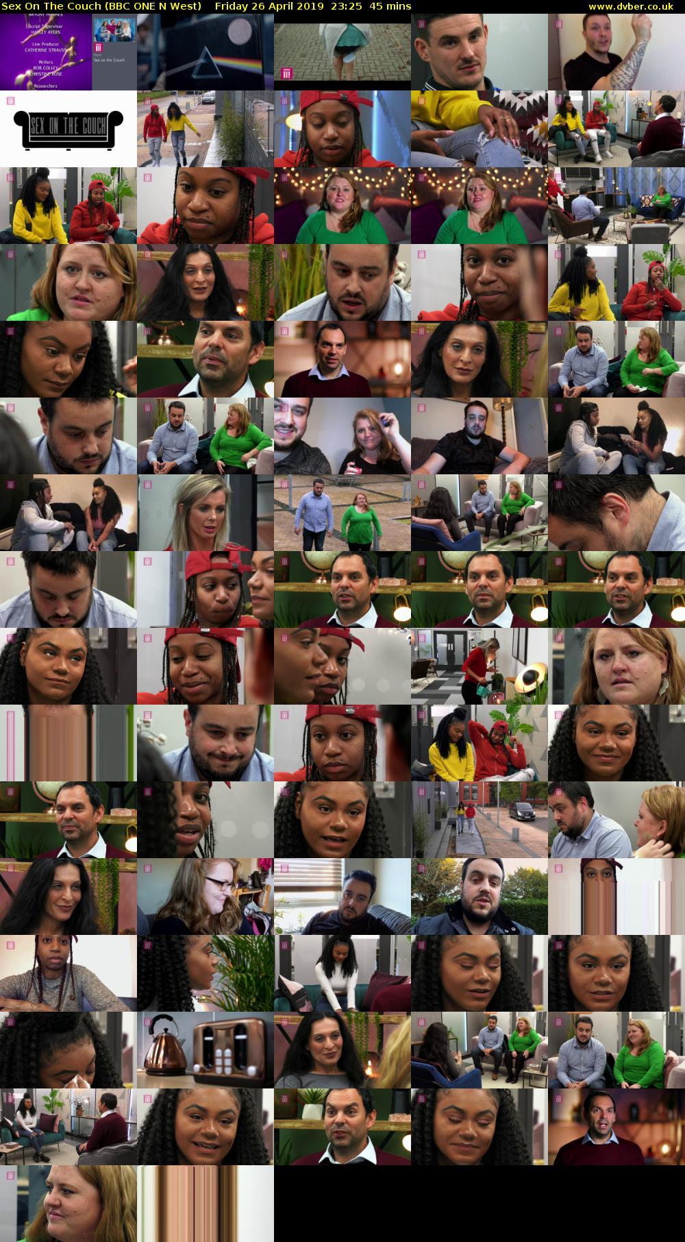 Sex On The Couch (BBC ONE N West) Friday 26 April 2019 23:25 - 00:10
