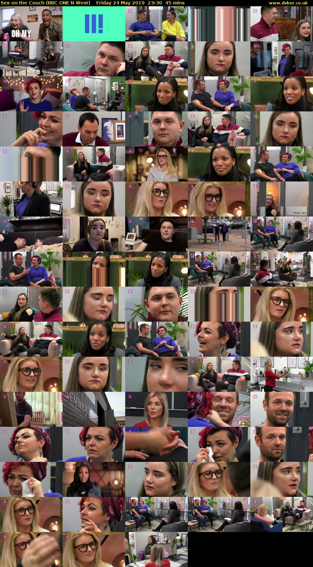 Sex on the Couch (BBC ONE N West) Friday 24 May 2019 23:30 - 00:15
