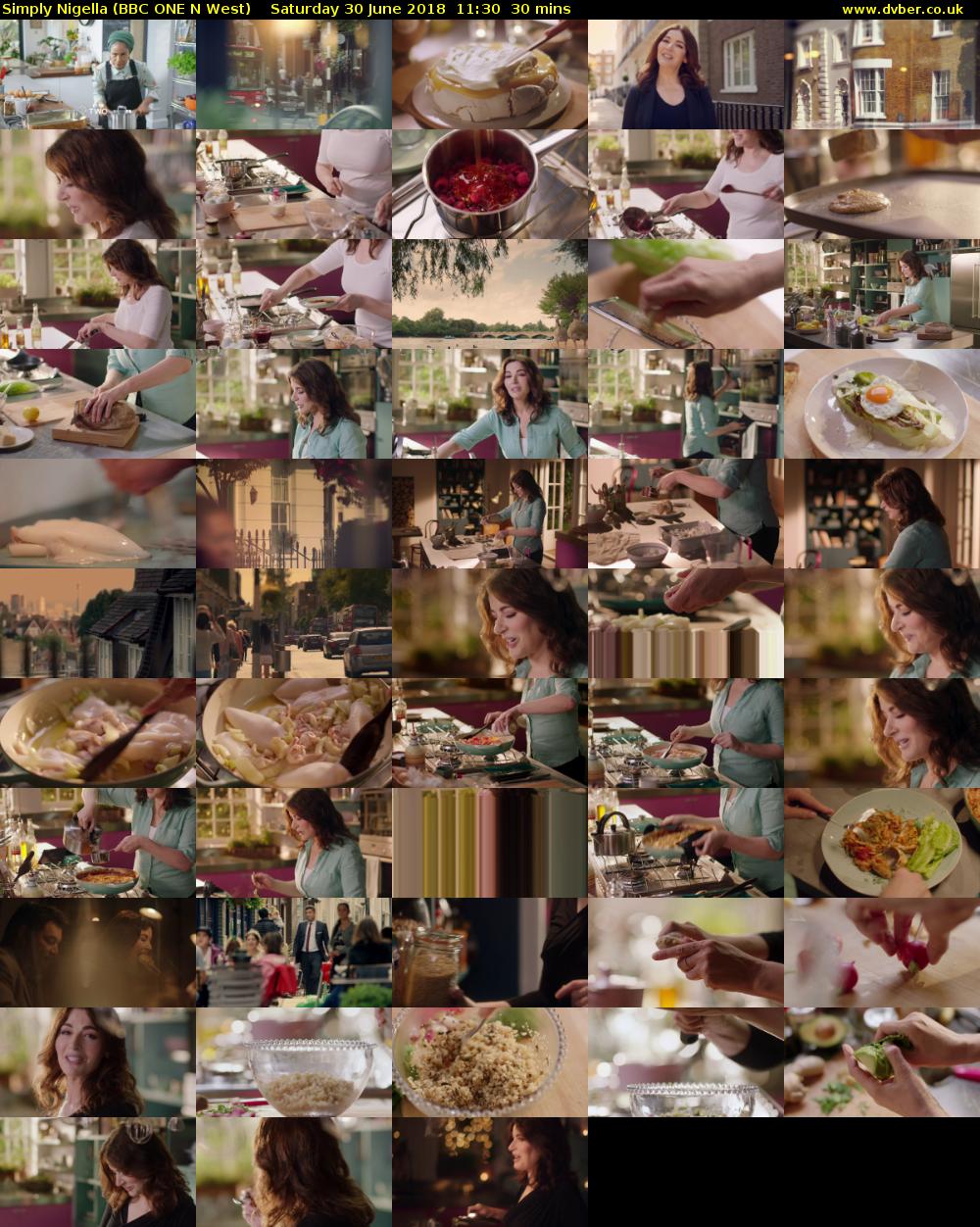 Simply Nigella (BBC ONE N West) Saturday 30 June 2018 11:30 - 12:00