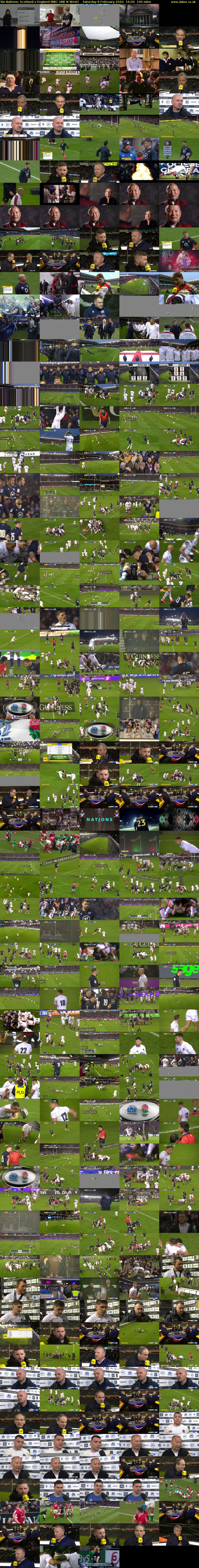 Six Nations: Scotland v England (BBC ONE N West) Saturday 8 February 2020 16:00 - 19:10
