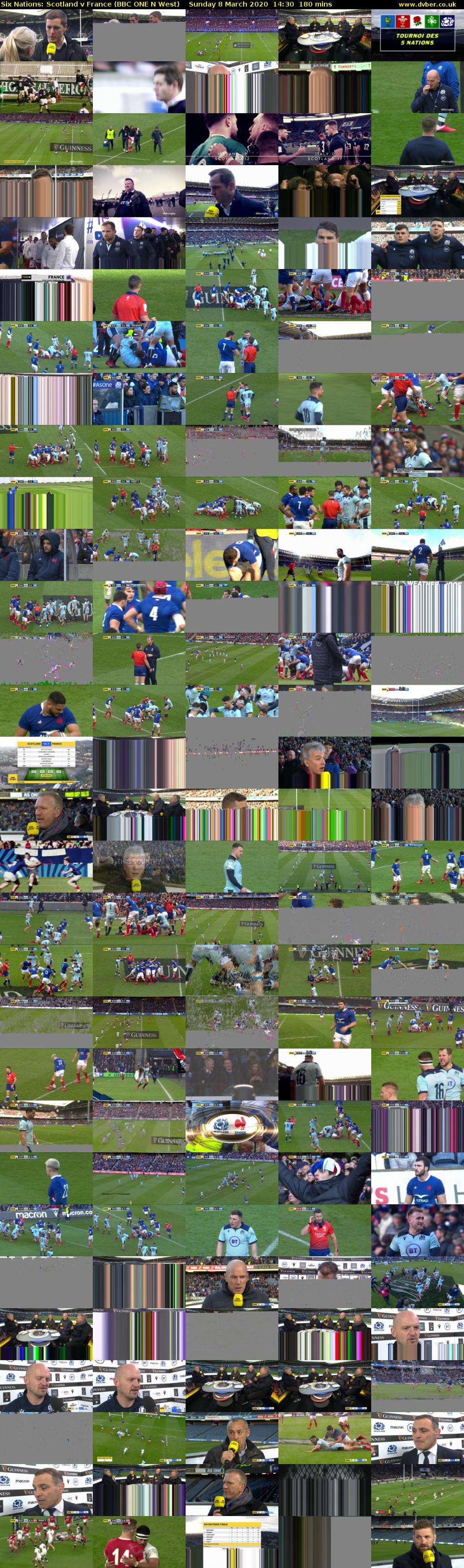 Six Nations: Scotland v France (BBC ONE N West) Sunday 8 March 2020 14:30 - 17:30