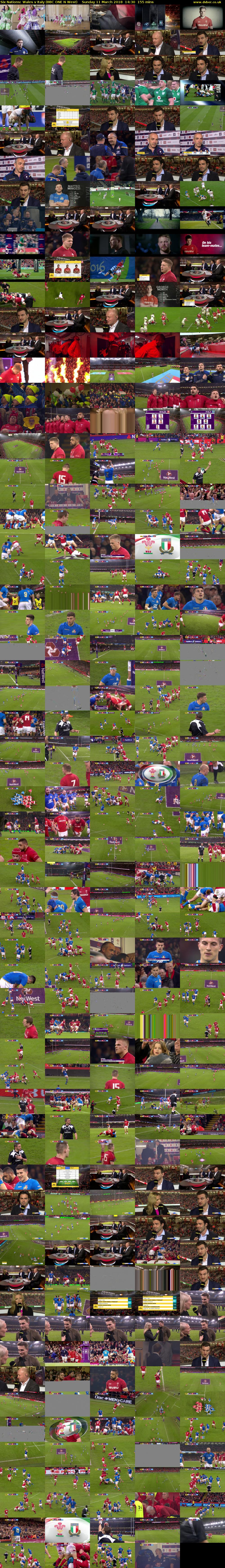 Six Nations: Wales v Italy (BBC ONE N West) Sunday 11 March 2018 14:30 - 17:05