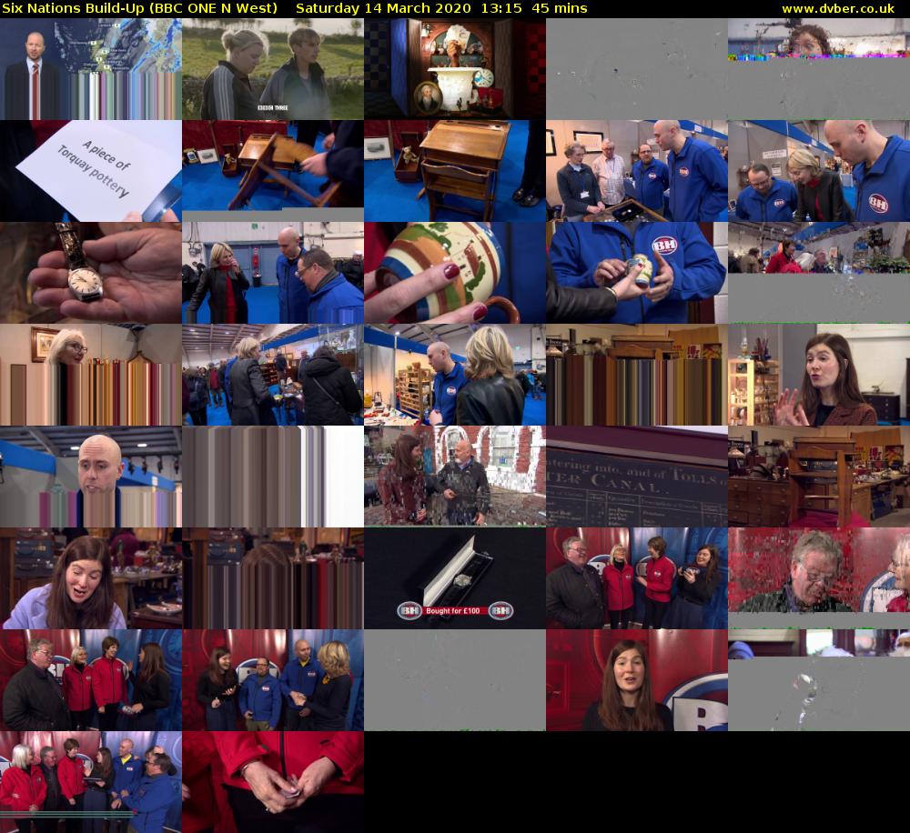 Six Nations Build-Up (BBC ONE N West) Saturday 14 March 2020 13:15 - 14:00
