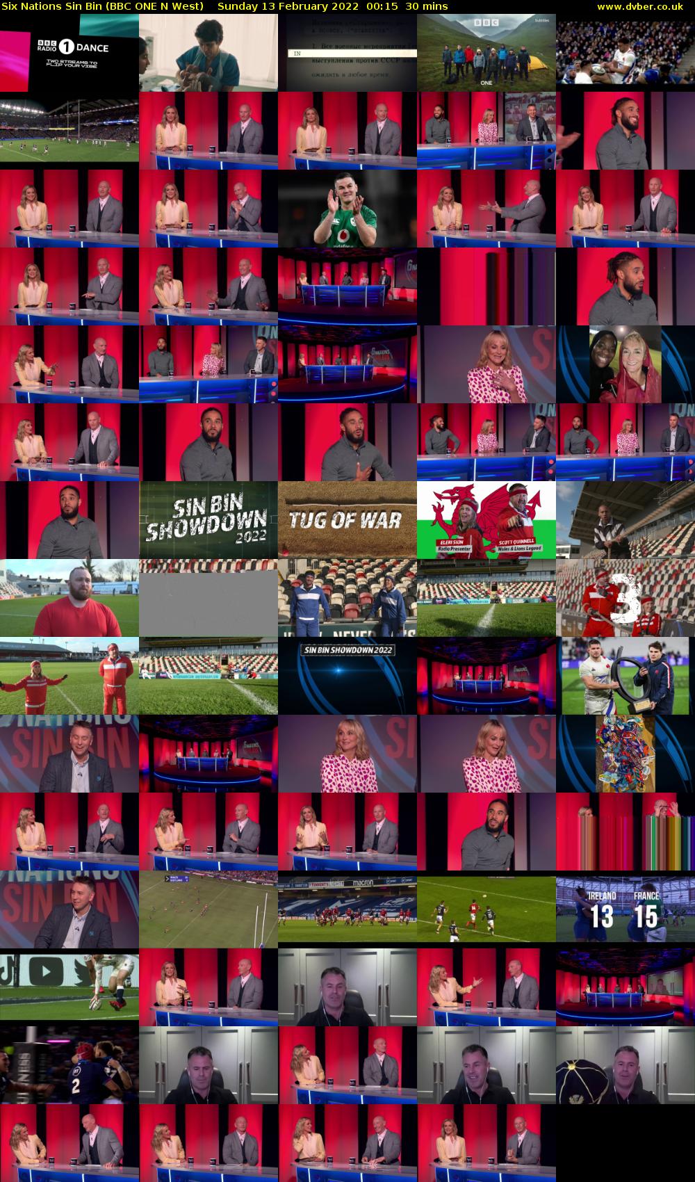 Six Nations Sin Bin (BBC ONE N West) Sunday 13 February 2022 00:15 - 00:45