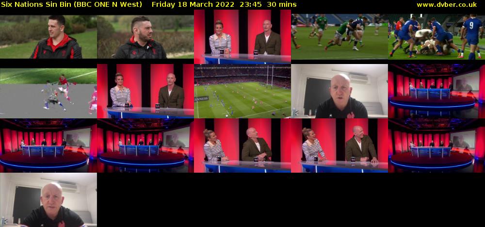 Six Nations Sin Bin (BBC ONE N West) Friday 18 March 2022 23:45 - 00:15