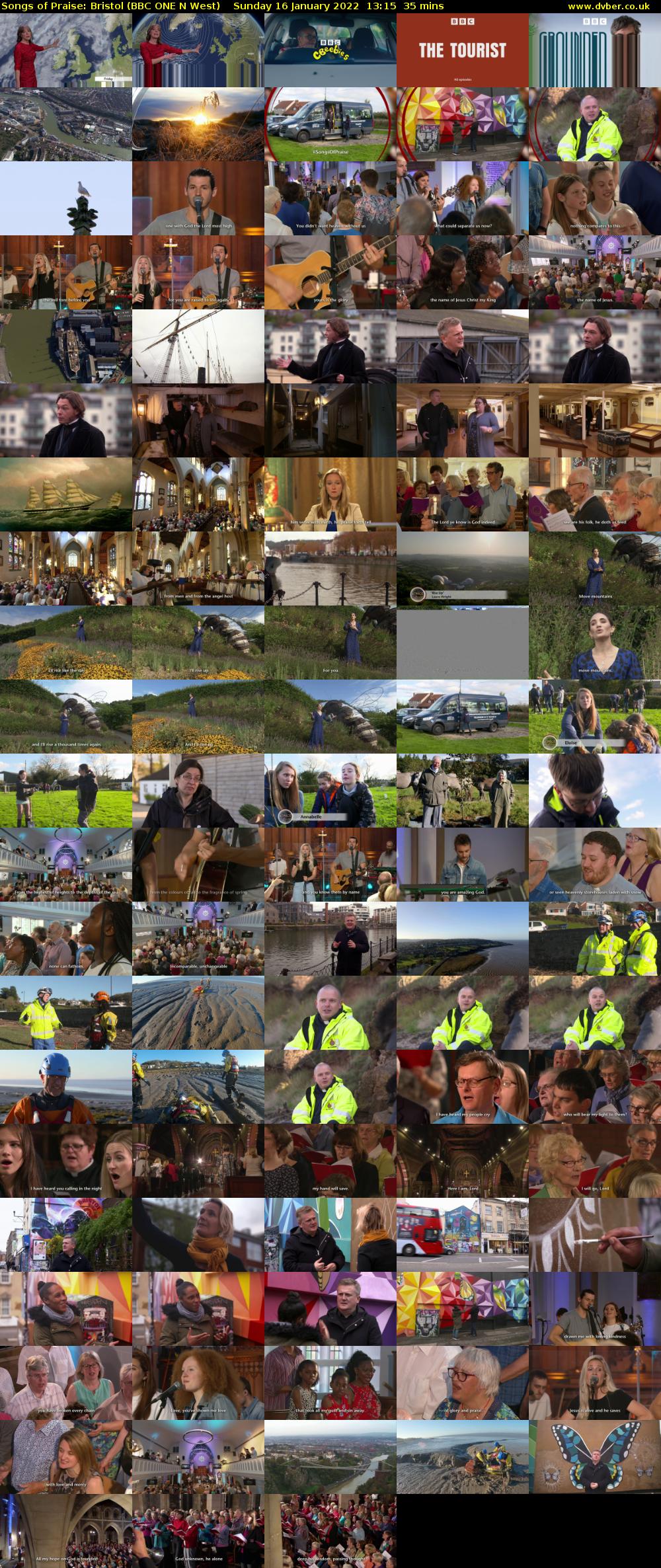 Songs of Praise: Bristol (BBC ONE N West) Sunday 16 January 2022 13:15 - 13:50