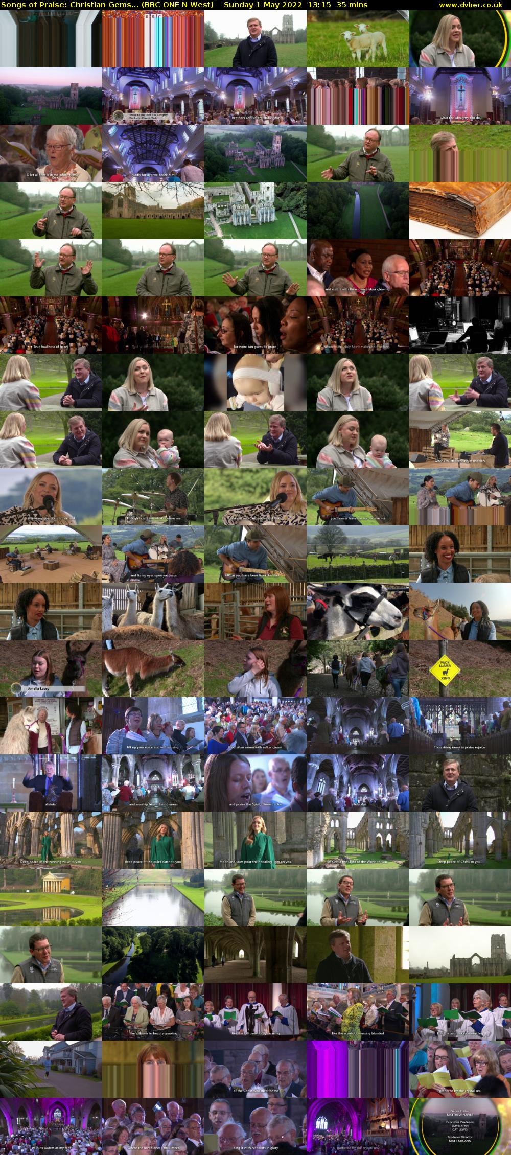 Songs of Praise: Christian Gems... (BBC ONE N West) Sunday 1 May 2022 13:15 - 13:50