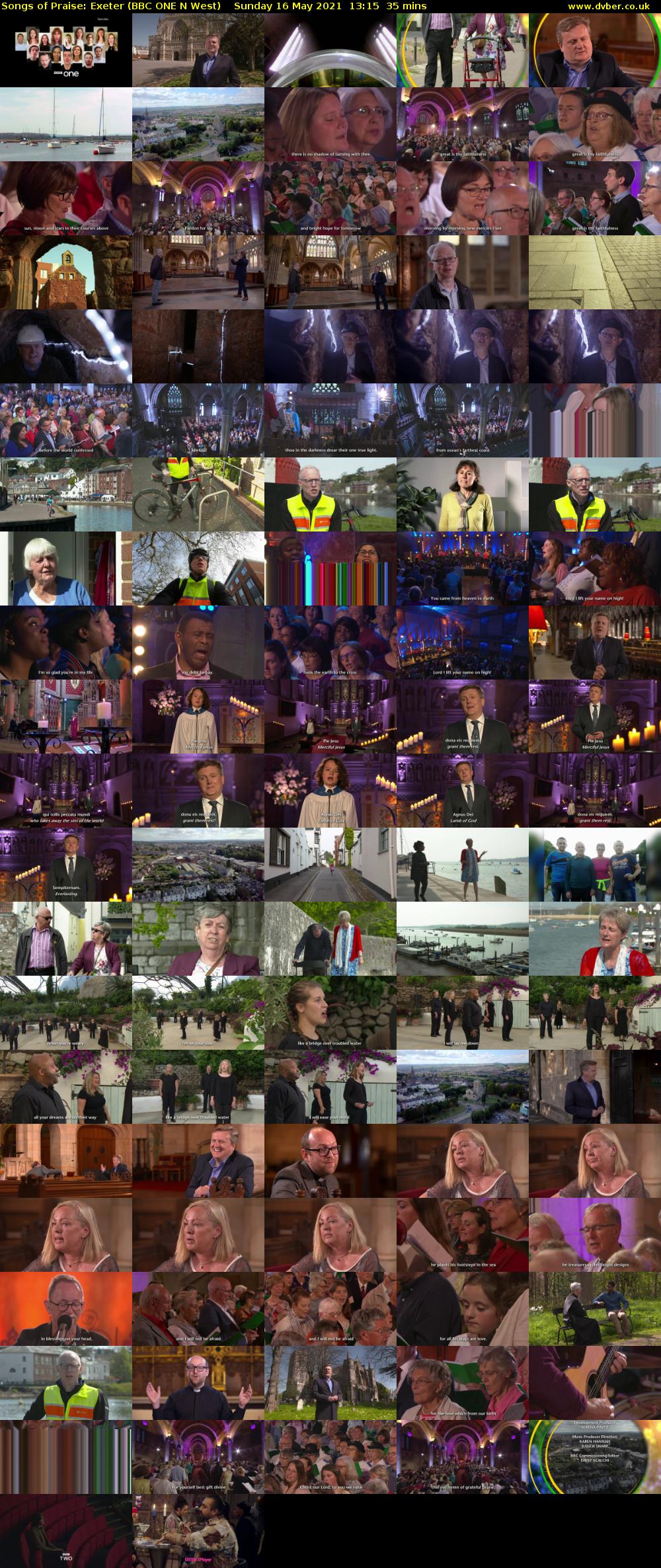 Songs of Praise: Exeter (BBC ONE N West) Sunday 16 May 2021 13:15 - 13:50