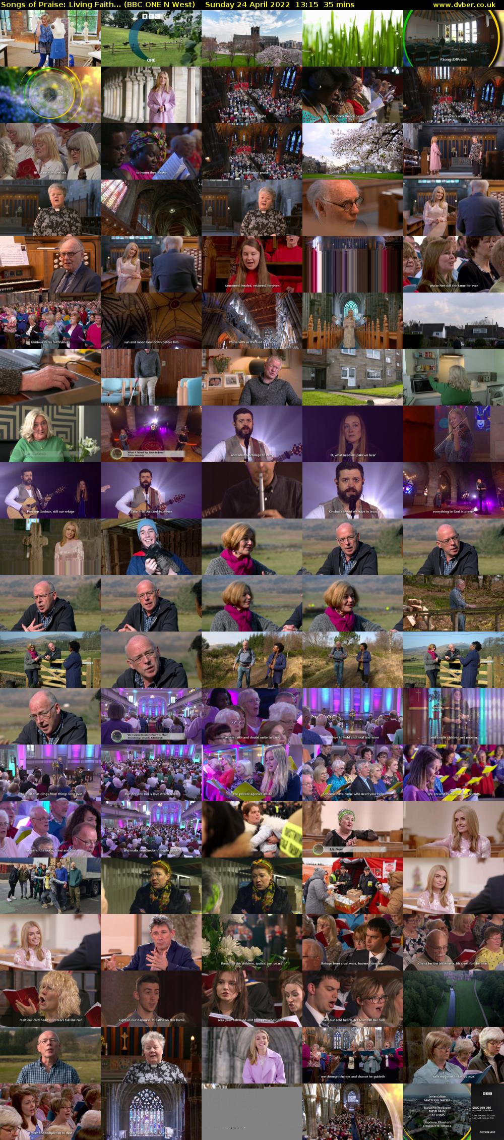 Songs of Praise: Living Faith... (BBC ONE N West) Sunday 24 April 2022 13:15 - 13:50