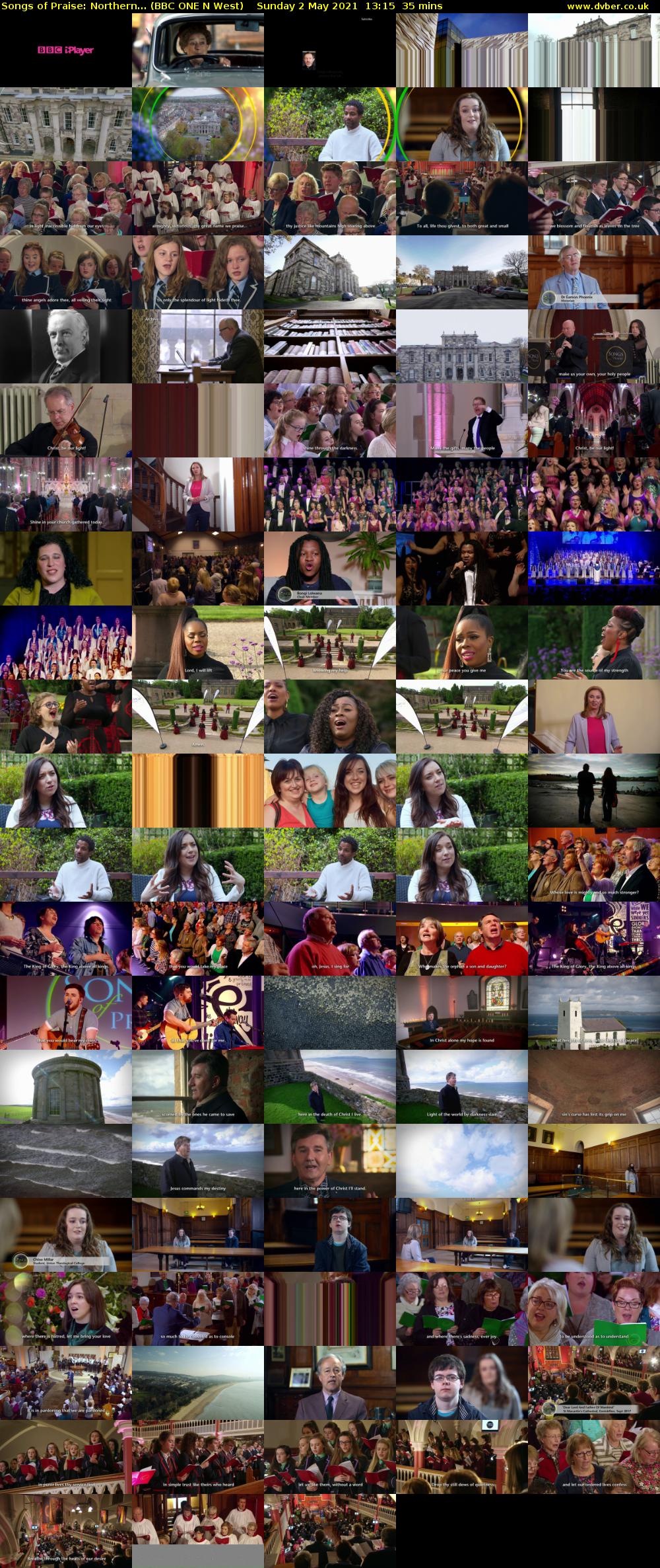 Songs of Praise: Northern... (BBC ONE N West) Sunday 2 May 2021 13:15 - 13:50