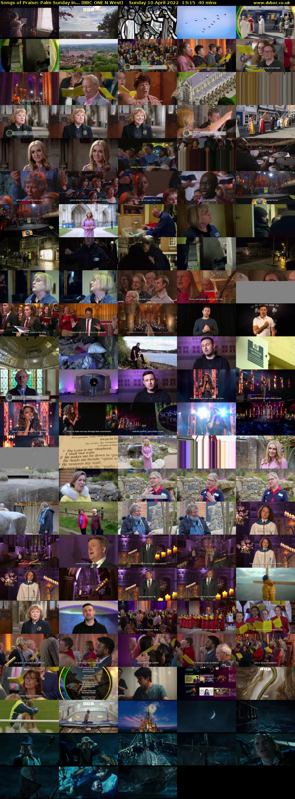 Songs of Praise: Palm Sunday in... (BBC ONE N West) Sunday 10 April 2022 13:15 - 13:55