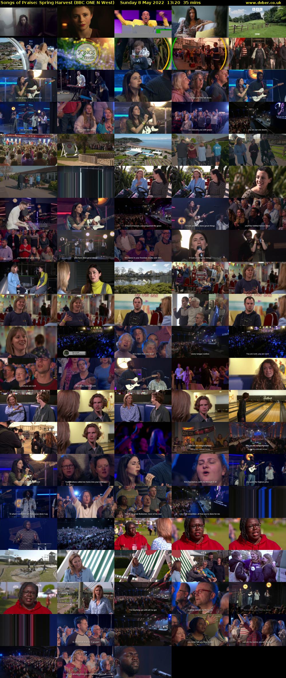 Songs of Praise: Spring Harvest (BBC ONE N West) Sunday 8 May 2022 13:20 - 13:55
