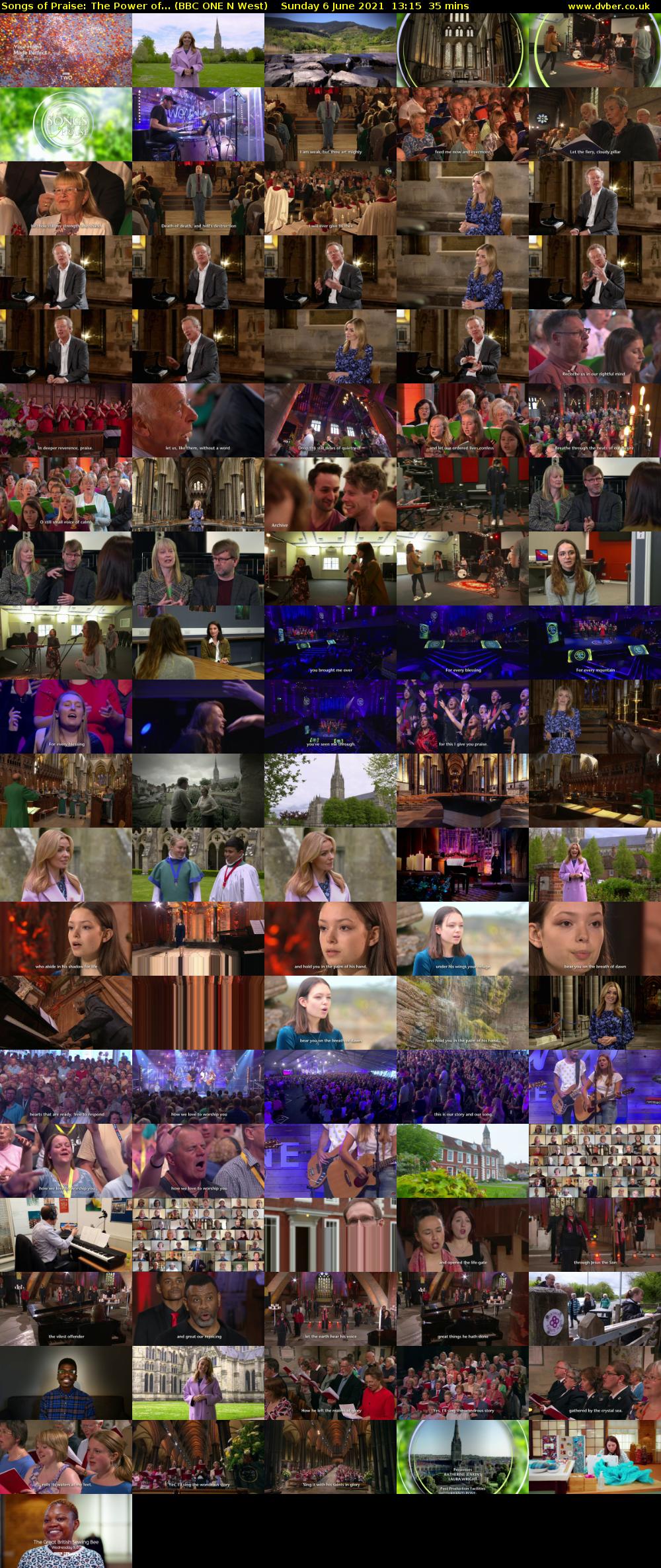Songs of Praise: The Power of... (BBC ONE N West) Sunday 6 June 2021 13:15 - 13:50