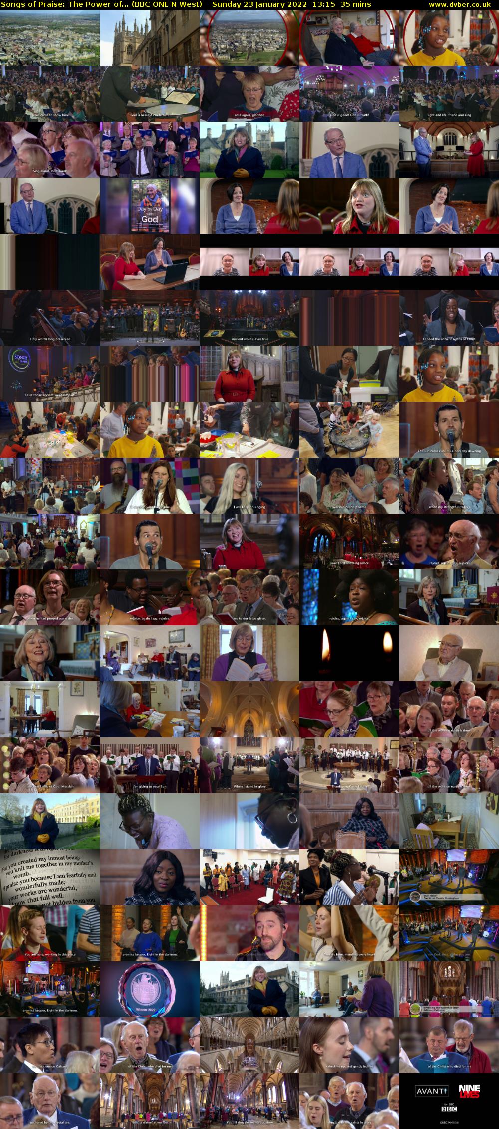 Songs of Praise: The Power of... (BBC ONE N West) Sunday 23 January 2022 13:15 - 13:50