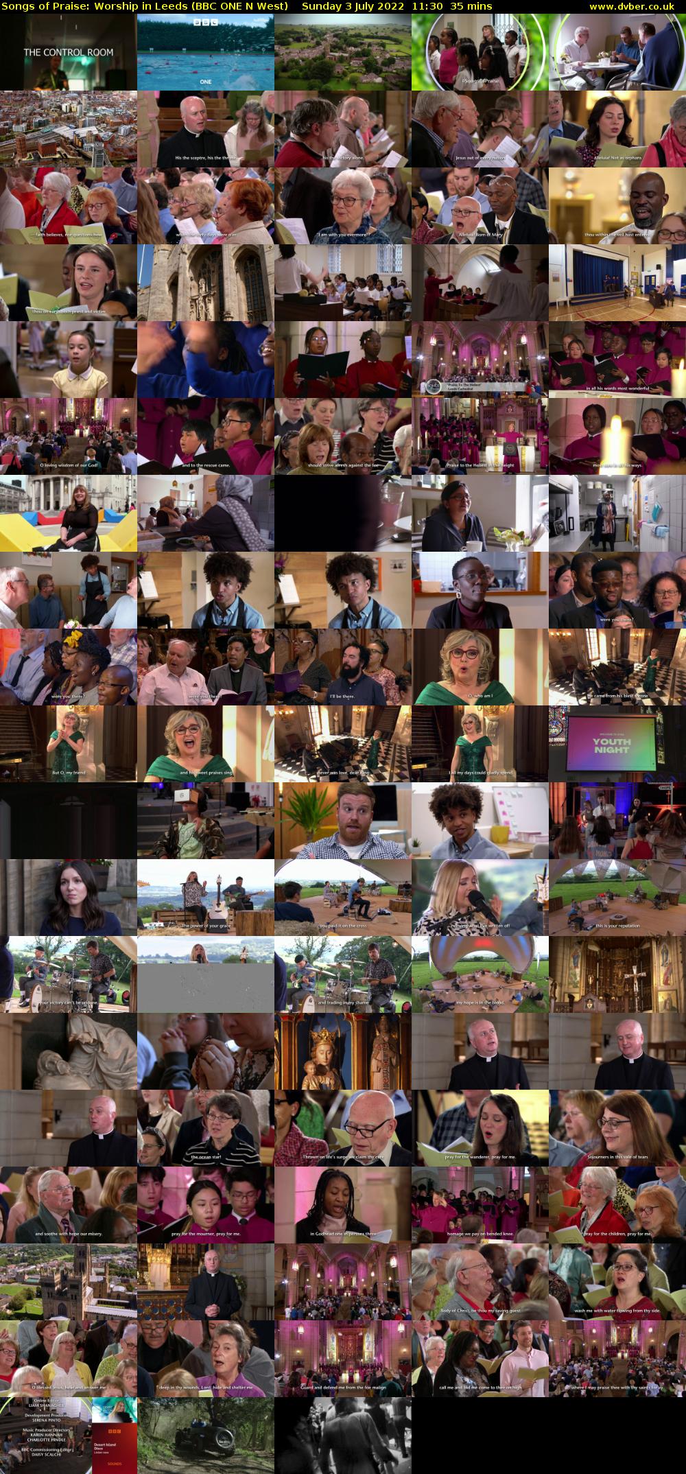 Songs of Praise: Worship in Leeds (BBC ONE N West) Sunday 3 July 2022 11:30 - 12:05