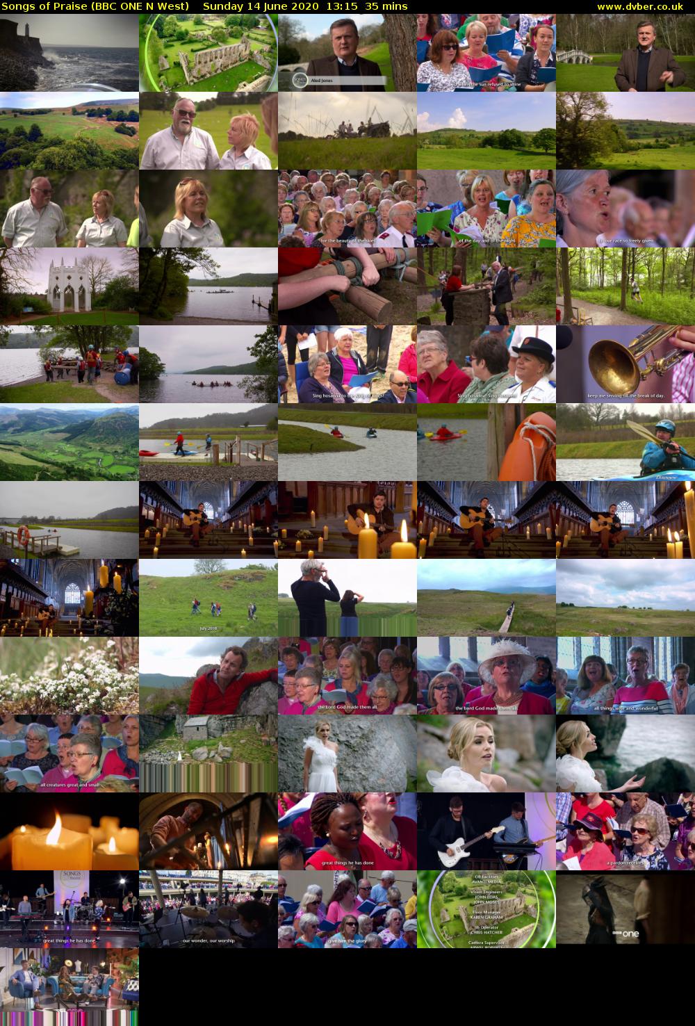 Songs of Praise (BBC ONE N West) Sunday 14 June 2020 13:15 - 13:50