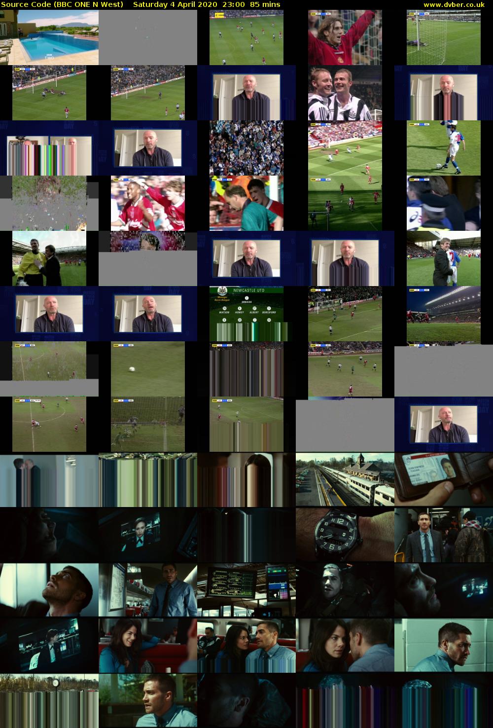 Source Code (BBC ONE N West) Saturday 4 April 2020 23:00 - 00:25