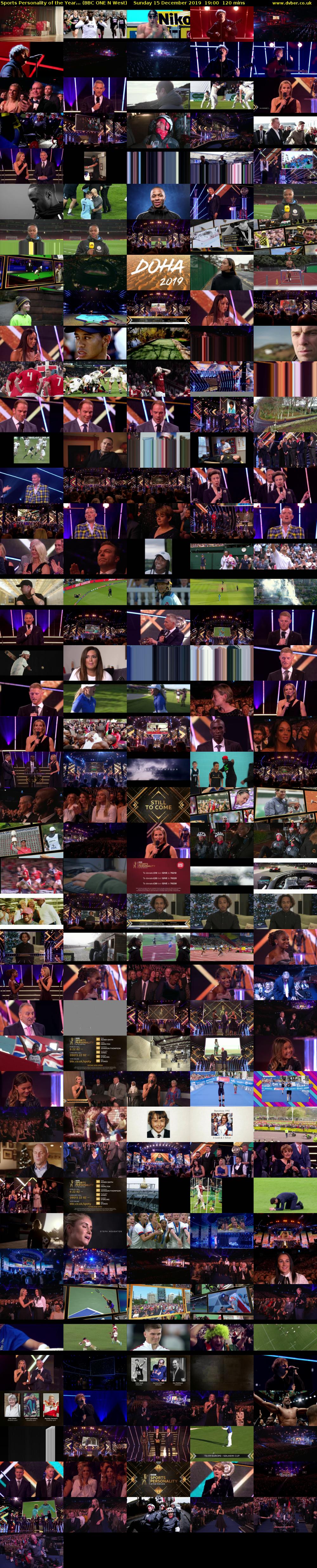 Sports Personality of the Year... (BBC ONE N West) Sunday 15 December 2019 19:00 - 21:00
