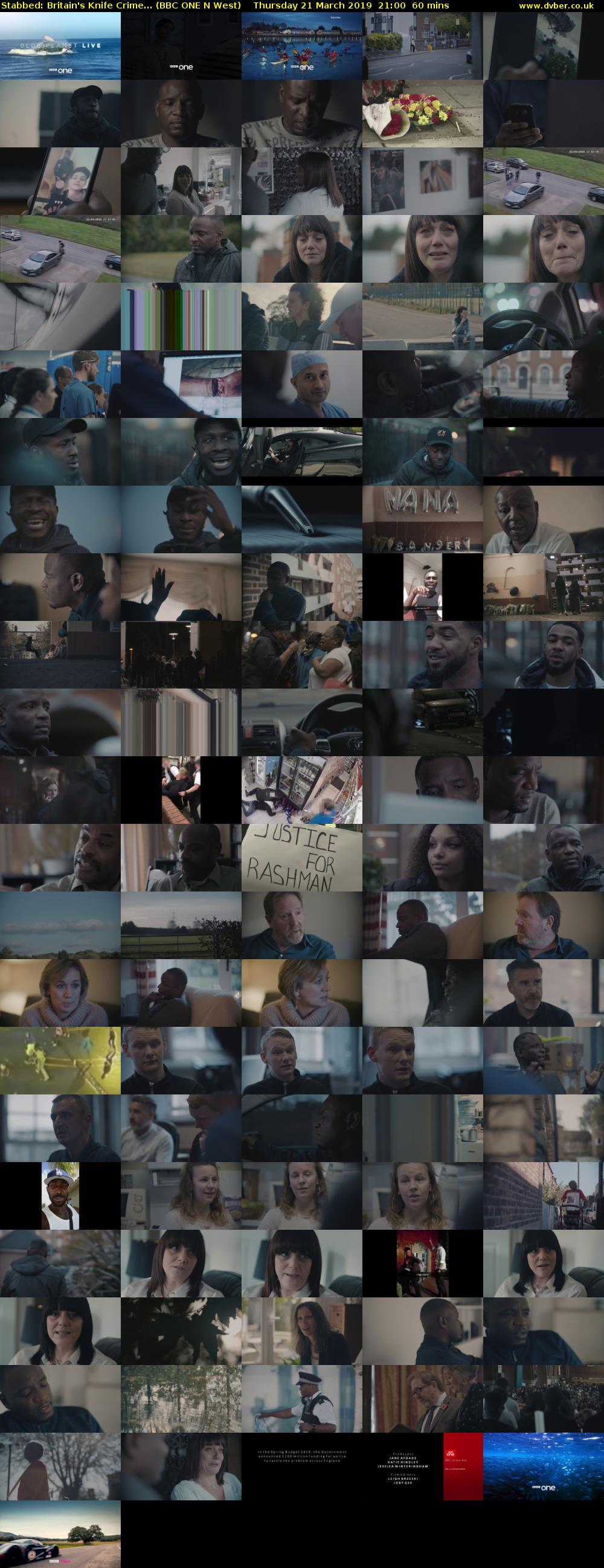 Stabbed: Britain's Knife Crime... (BBC ONE N West) Thursday 21 March 2019 21:00 - 22:00