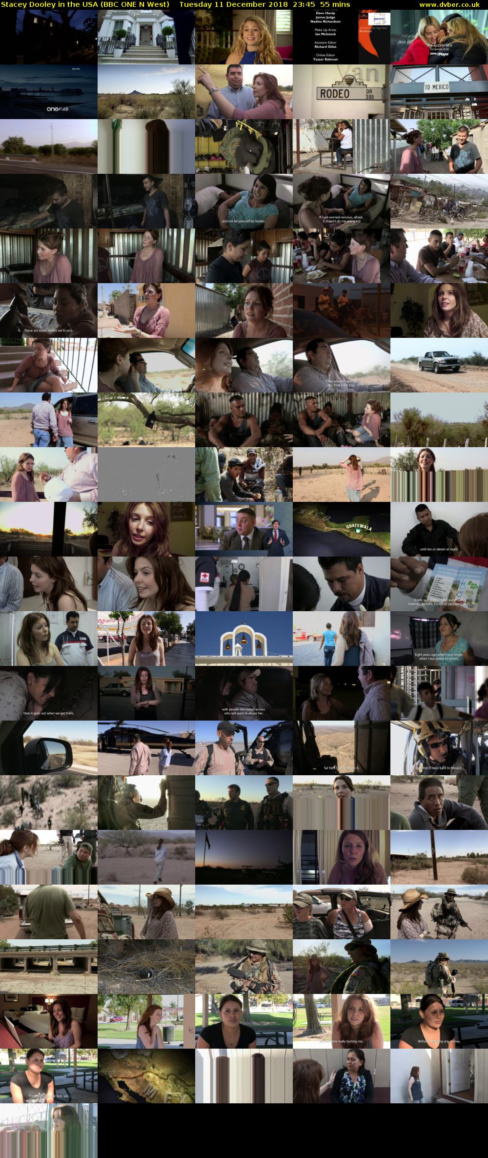 Stacey Dooley in the USA (BBC ONE N West) Tuesday 11 December 2018 23:45 - 00:40