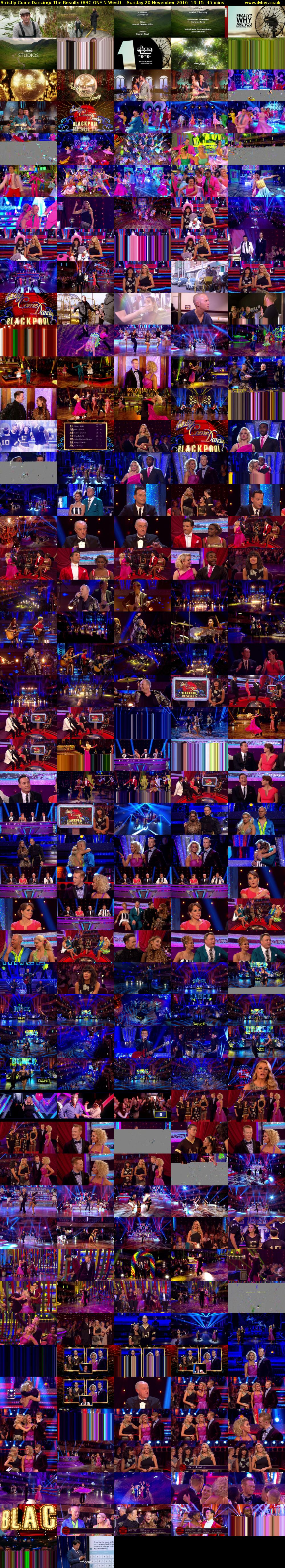 Strictly Come Dancing: The Results (BBC ONE N West) Sunday 20 November 2016 19:15 - 20:00