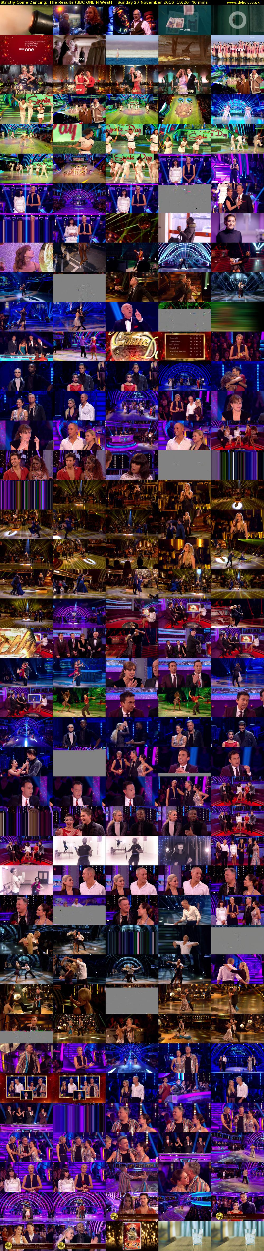Strictly Come Dancing: The Results (BBC ONE N West) Sunday 27 November 2016 19:20 - 20:00